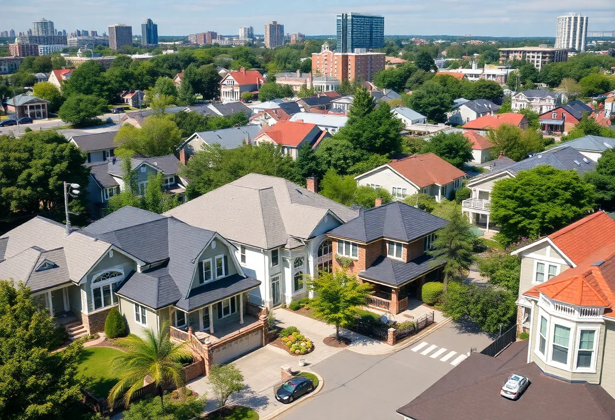A view of Atlanta homes and neighborhoods representing the real estate market.