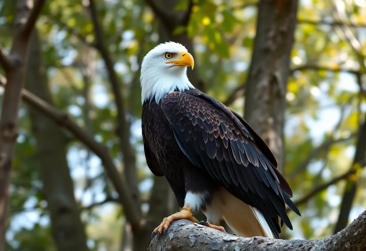 Bald eagle Franklin at Georgia Southern University Wildlife Center