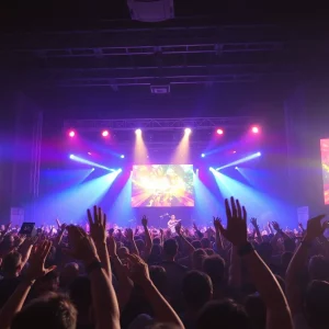 Concert crowd enjoying a performance during Brandy and Monica's tour