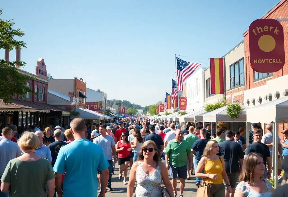 Crowd at a Brookhaven event enjoying activities outdoors.