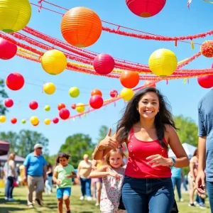 Crowd enjoying a festival at Blackburn Park in Brookhaven