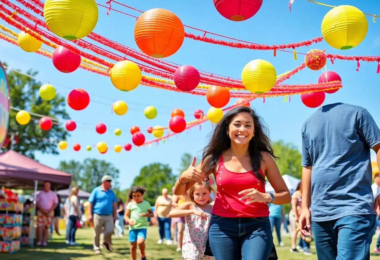 Crowd enjoying a festival at Blackburn Park in Brookhaven