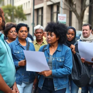 Community members working together to find a missing individual