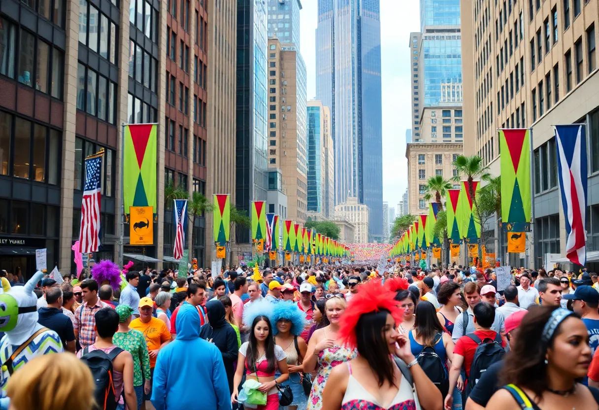 Crowd at Dragon Con in downtown Atlanta