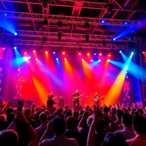 Dua Lipa concert stage with crowd