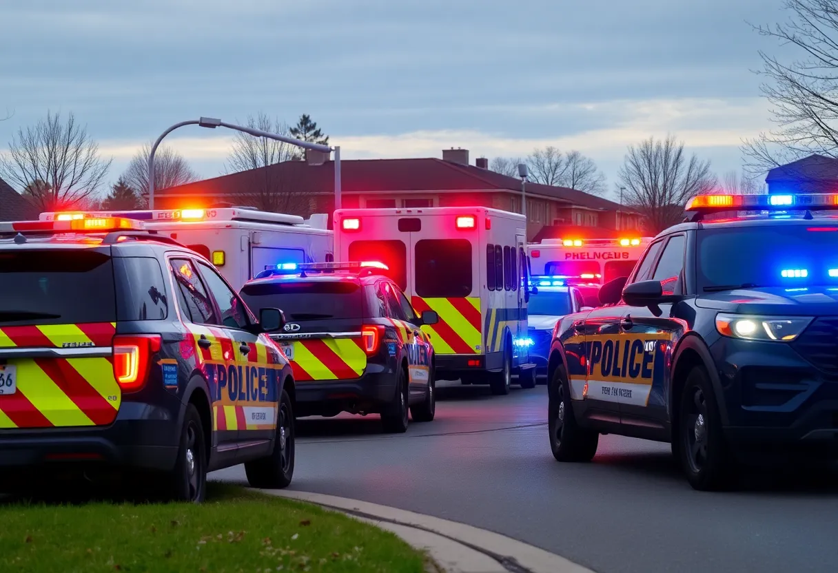 Police responding to a report of a hoax emergency call in Georgia