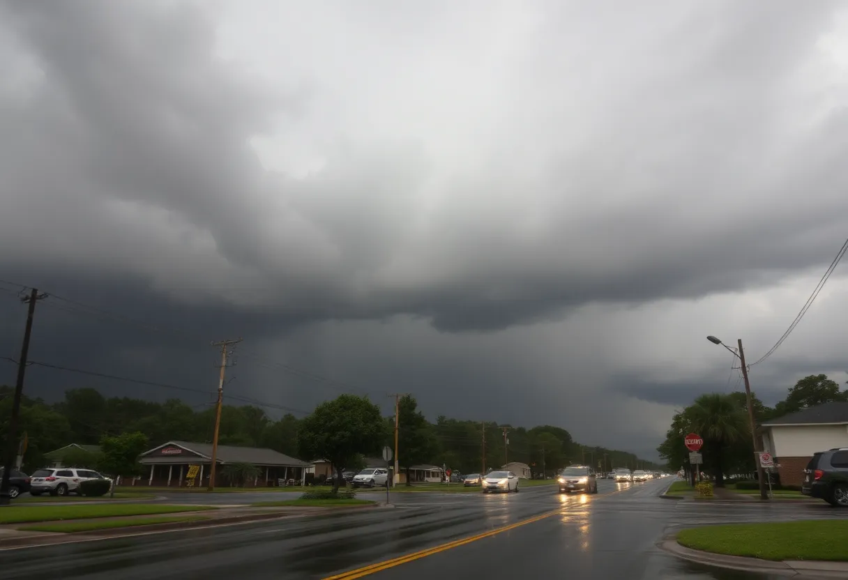Severe storm causing flooding in Georgia