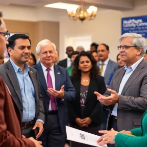 Candidates discussing key issues in a political campaign