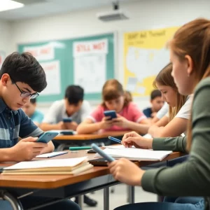 Classroom without cell phones, highlighting focus
