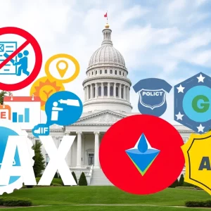 Conceptual image of Georgia state income tax elimination debate