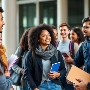 Students discussing educational funding options in Georgia