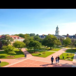 Georgia Southern University campus with students around