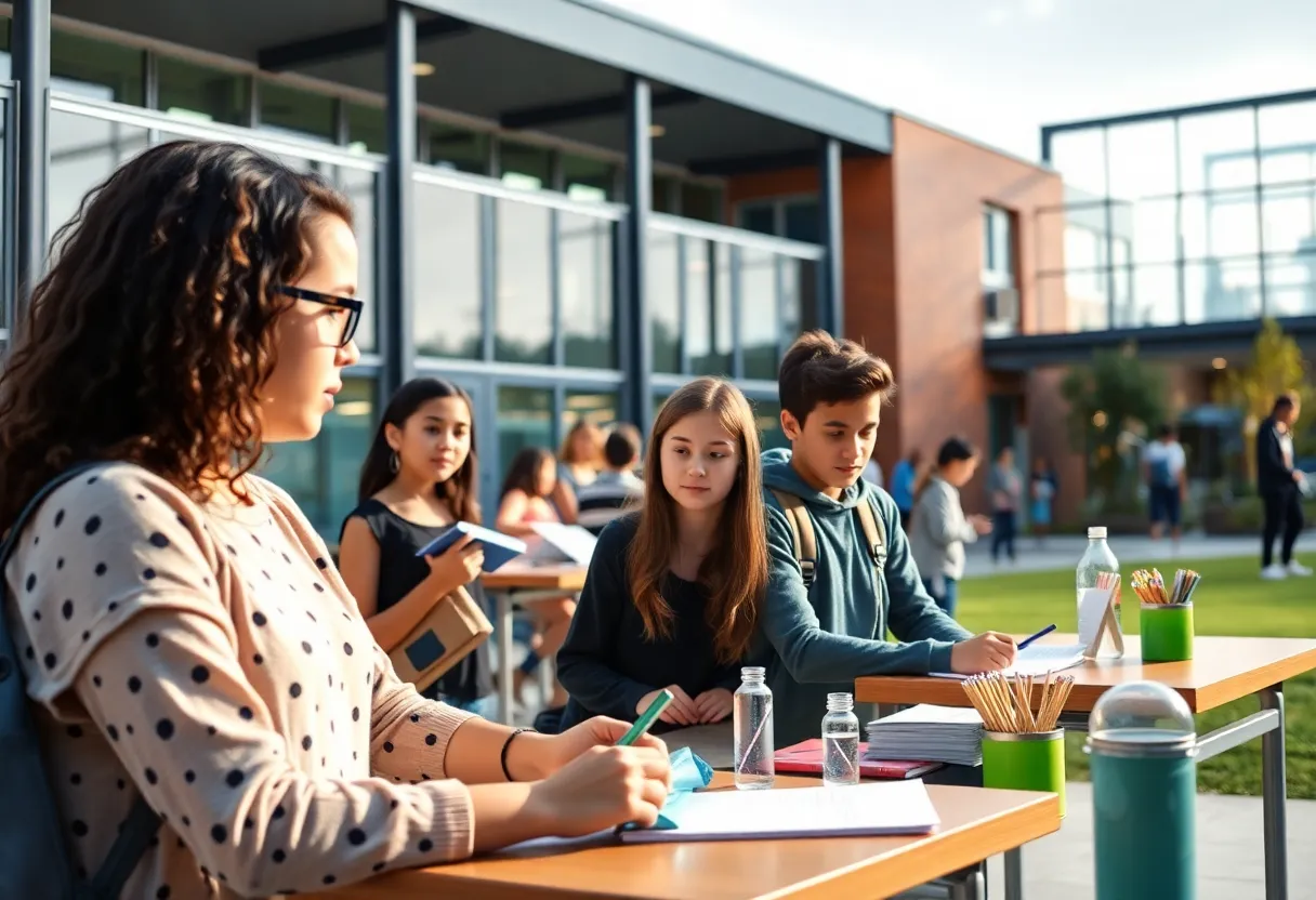 Students at Gwinnett School of Mathematics, Science, and Technology and Columbus High School engaged in STEM education activities.
