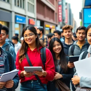 Young adults in a busy job market in Tucson