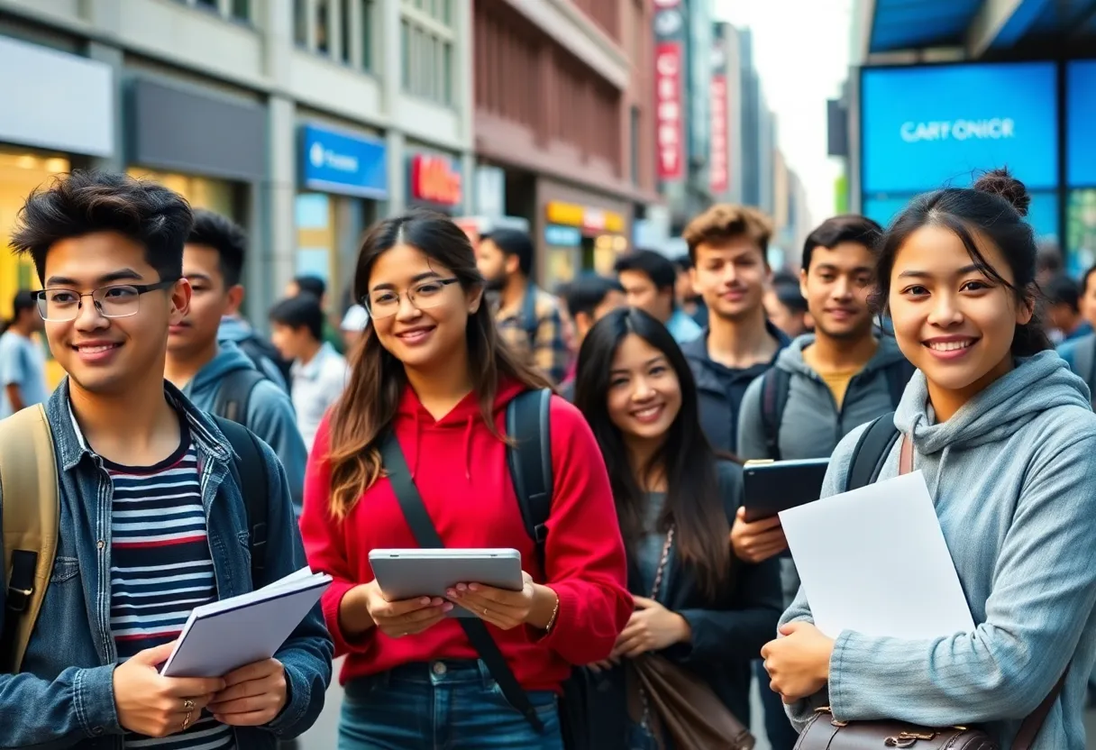 Young adults in a busy job market in Tucson