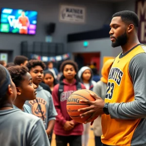 Jaylen Brown inspiring students at Lilburn Middle School