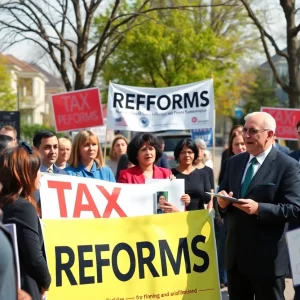 Public event promoting tax cuts in Peachtree City.