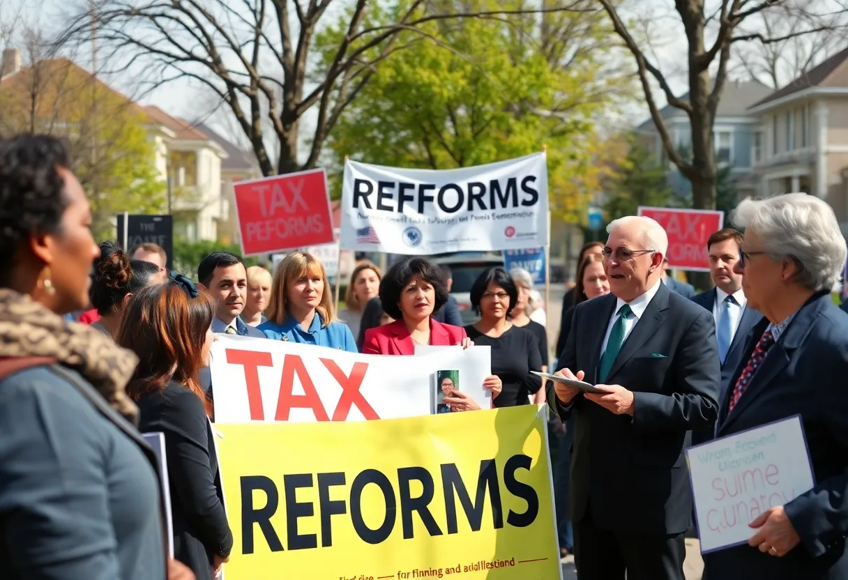 Public event promoting tax cuts in Peachtree City.