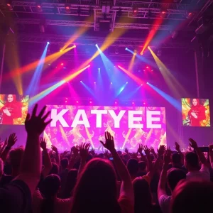 Fans enjoying KATSEYE's live concert performance