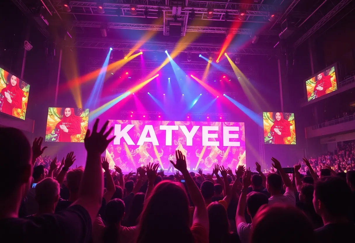 Fans enjoying KATSEYE's live concert performance