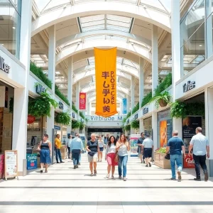 People shopping in Lenox Square Mall