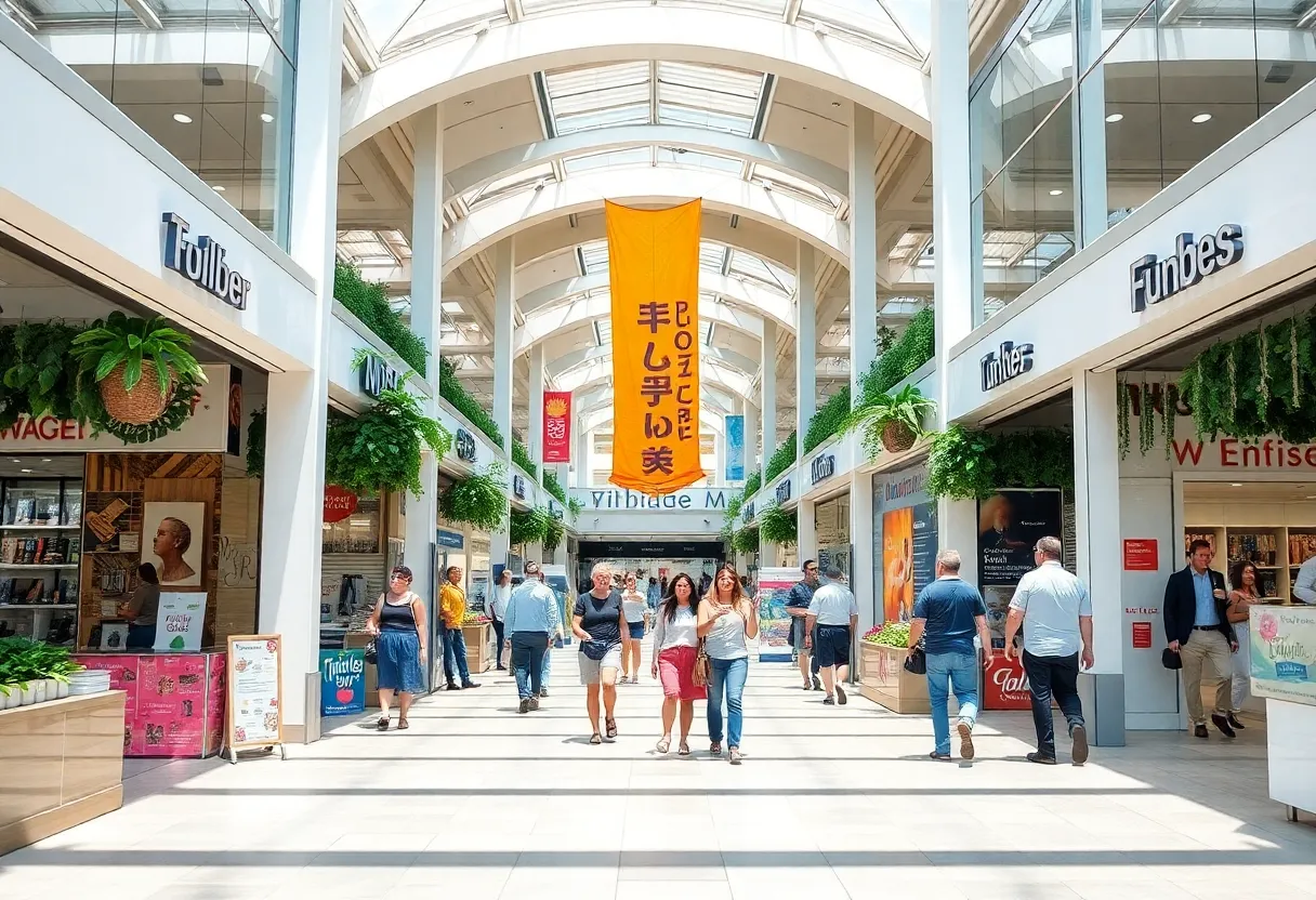 People shopping in Lenox Square Mall