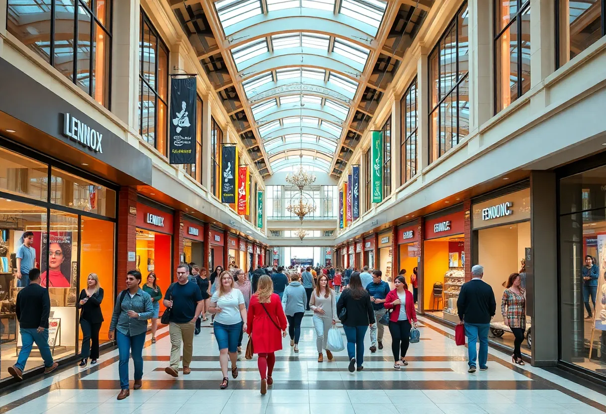Shoppers enjoying their time at Lenox Square