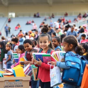 Families gathering at a Back-to-School event in Metro Atlanta