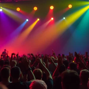 Crowd enjoying a live music performance at a concert