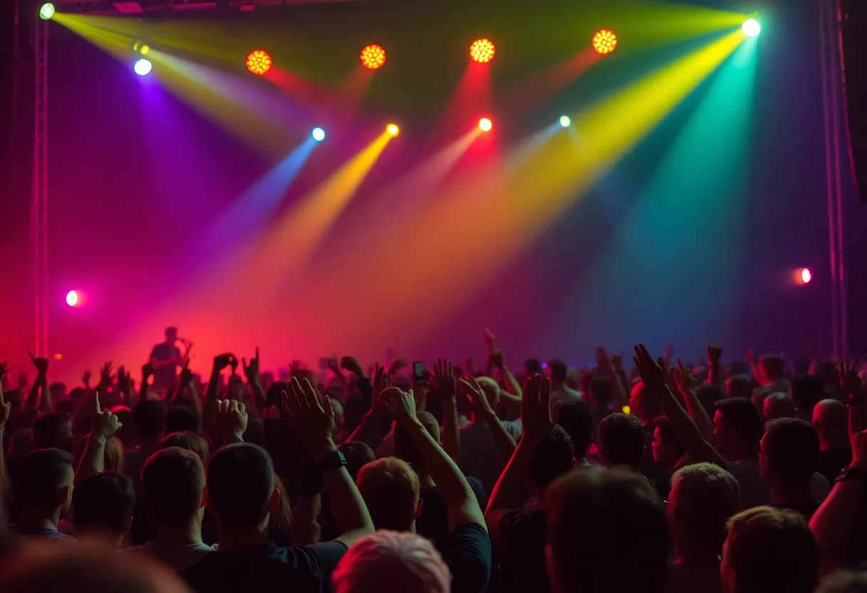 Crowd enjoying a live music performance at a concert