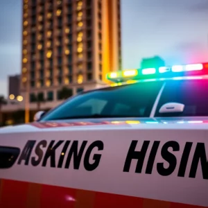 Police car responding to an Amber Alert