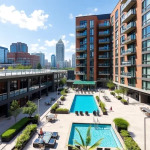 Exterior view of Rambler Atlanta luxury student housing