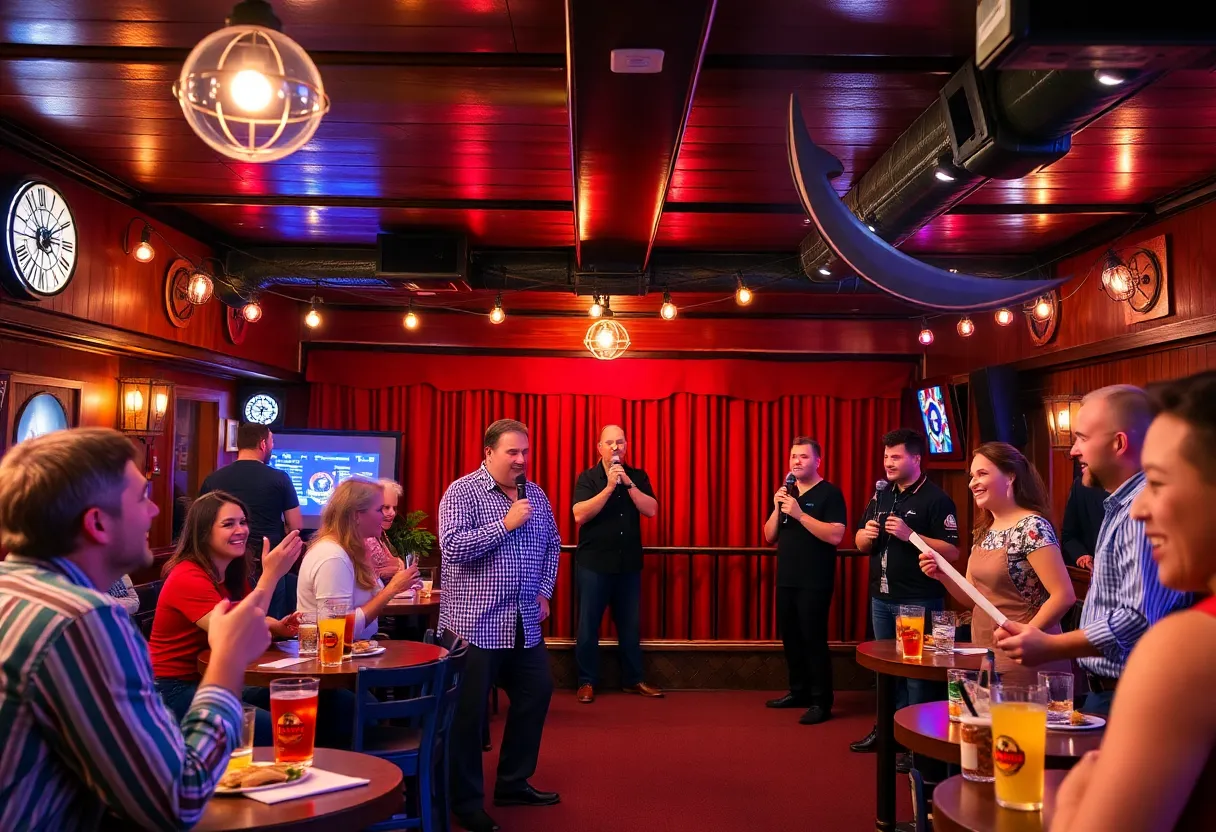 Comedians performing at Squids N Giggles comedy night at Argosy