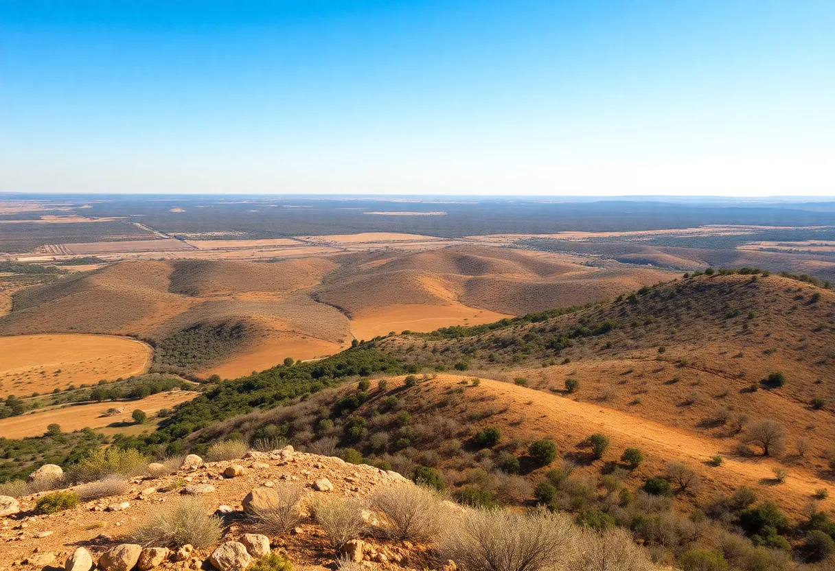 Scenic view of Texas Hill Country, representing the political atmosphere.