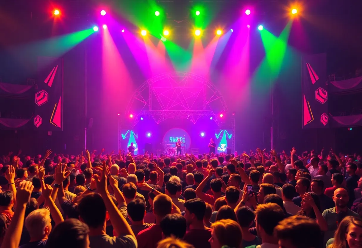 Crowd at Ariana Grande's Eternal Sunshine Tour concert