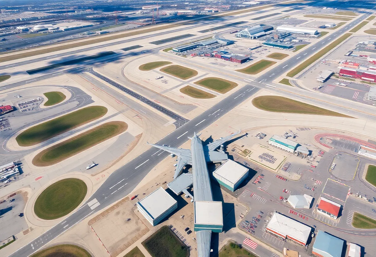 Aerial view of Hartsfield-Jackson Atlanta International Airport
