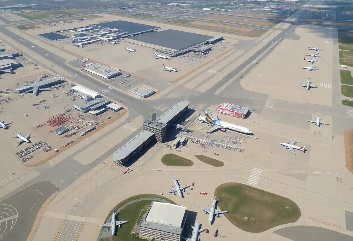 Aerial view of Hartsfield-Jackson International Airport in Atlanta