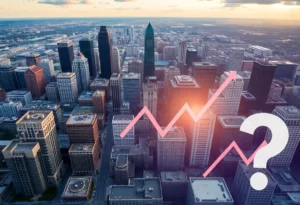 Aerial view of Atlanta's business districts