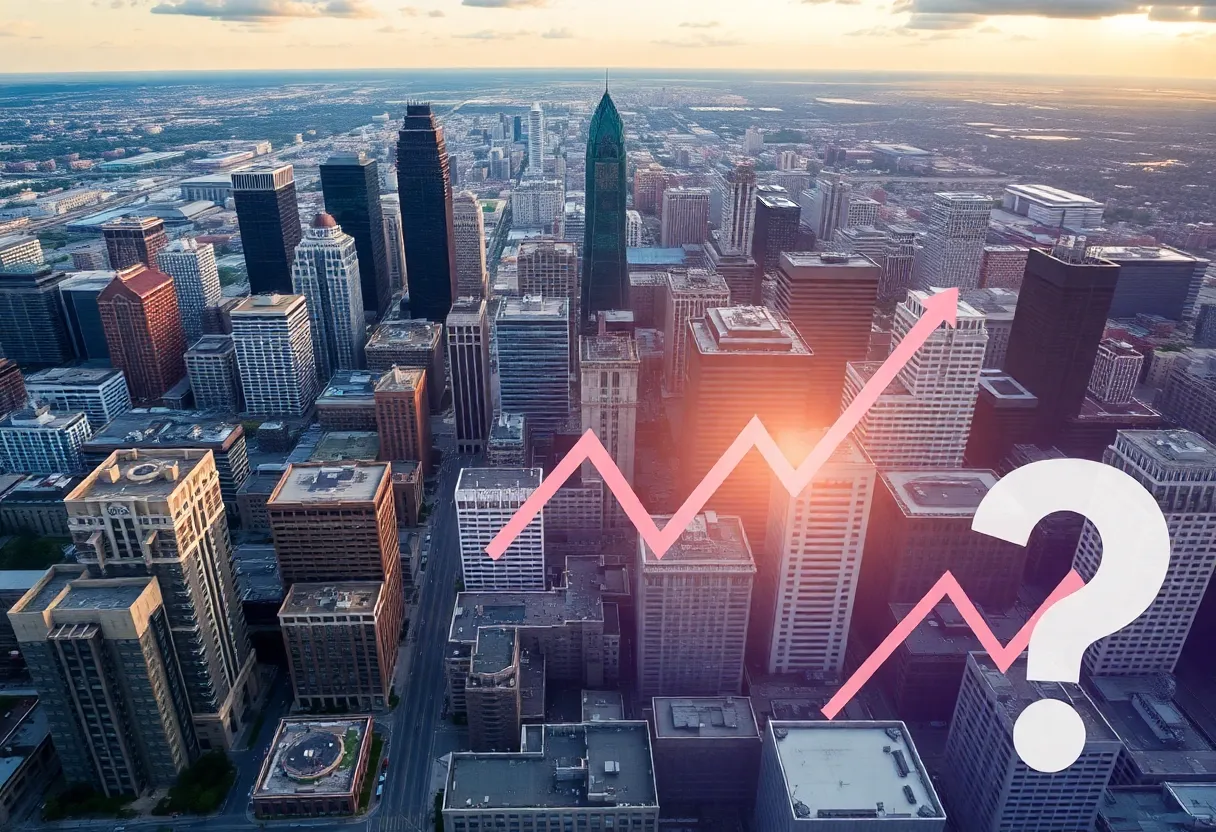 Aerial view of Atlanta's business districts