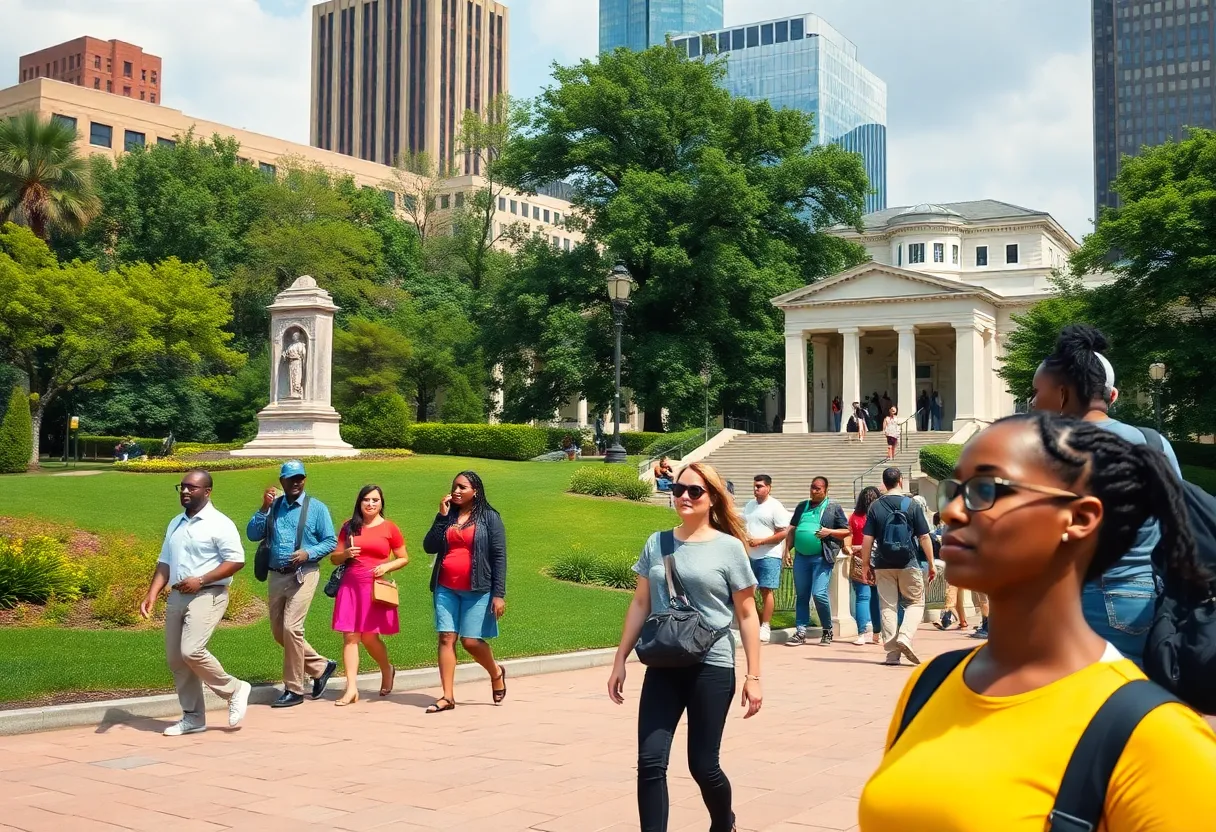 Visitors exploring civil rights landmarks in Atlanta