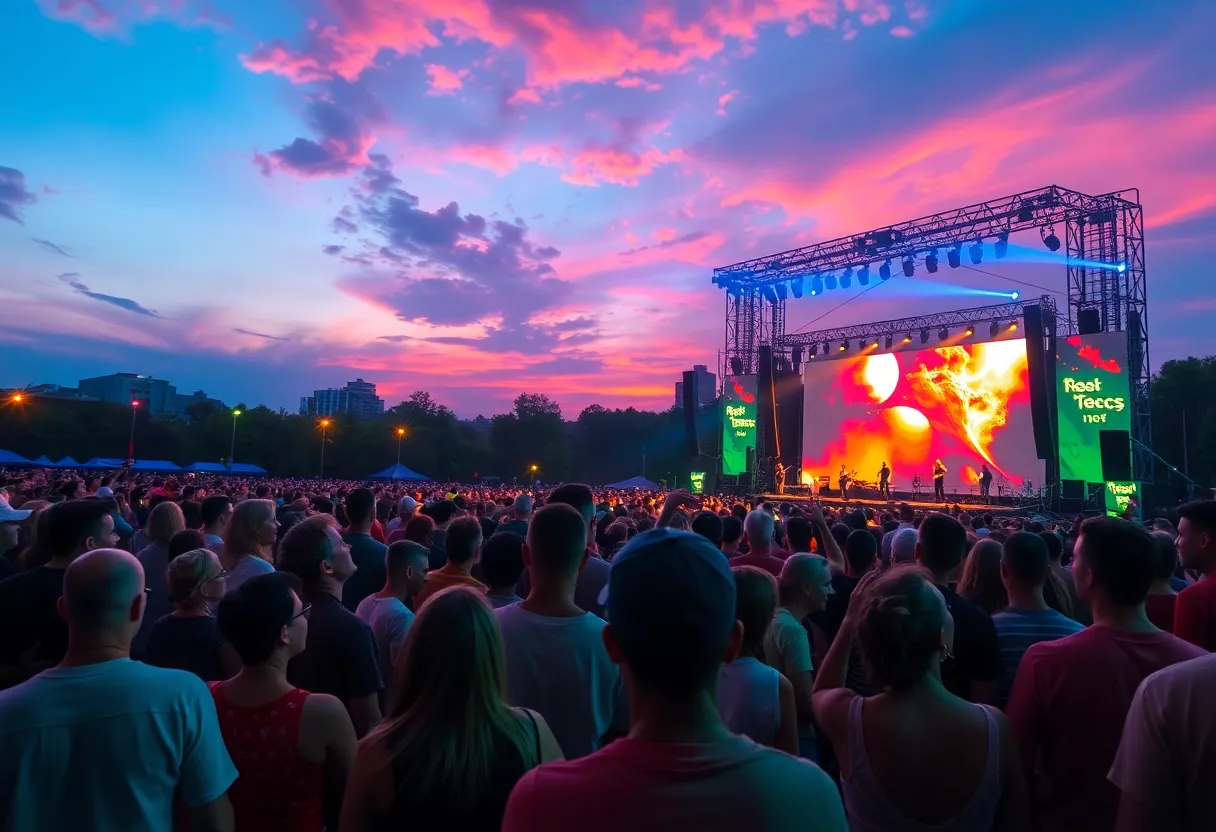 Crowd enjoying a concert in Atlanta