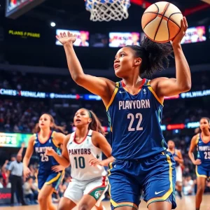 Atlanta Dream players in action during the WNBA playoffs