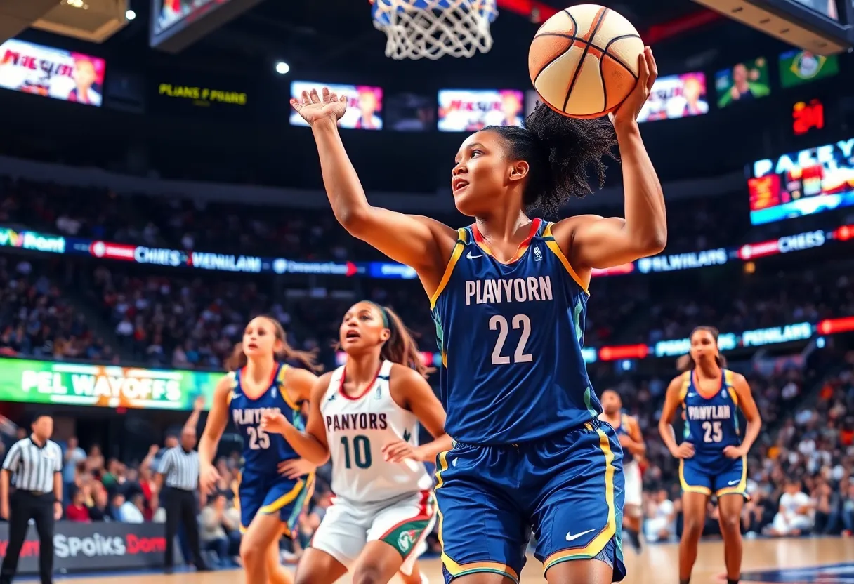 Atlanta Dream players in action during the WNBA playoffs