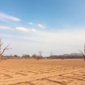Landscape showing drought conditions in Atlanta, Georgia
