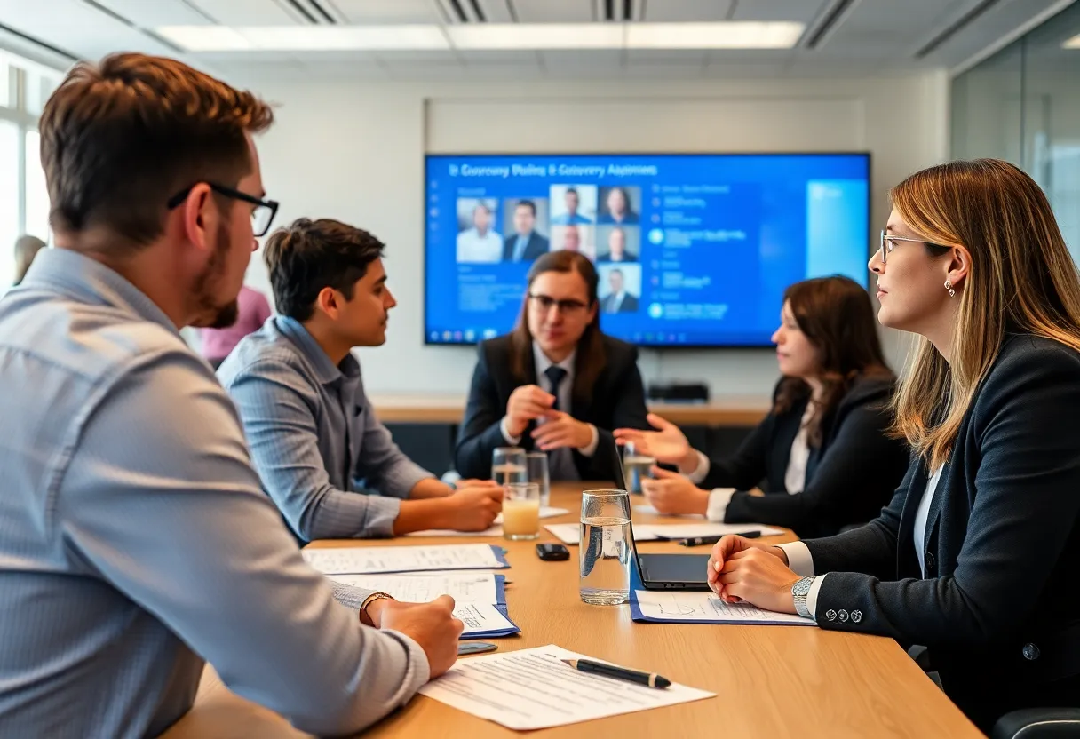 Participants collaborating in an eDiscovery workshop in Atlanta