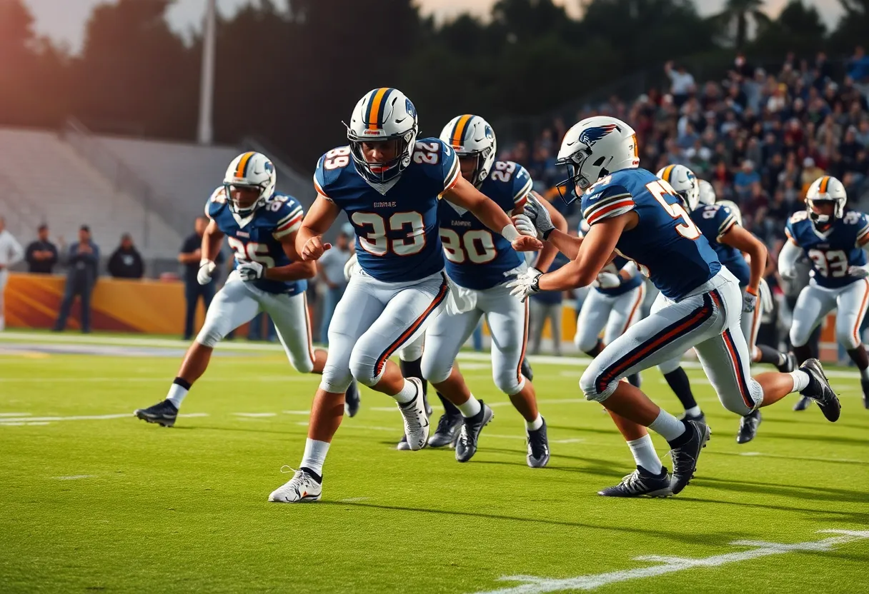 Atlanta Falcons defense in action during an NFL game