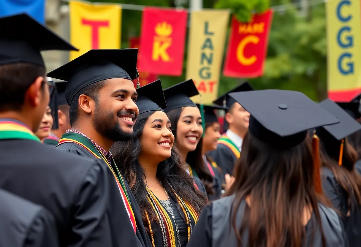 Students celebrating graduation in Atlanta