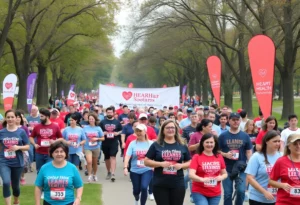 Participants walking at the Atlanta Heart Walk