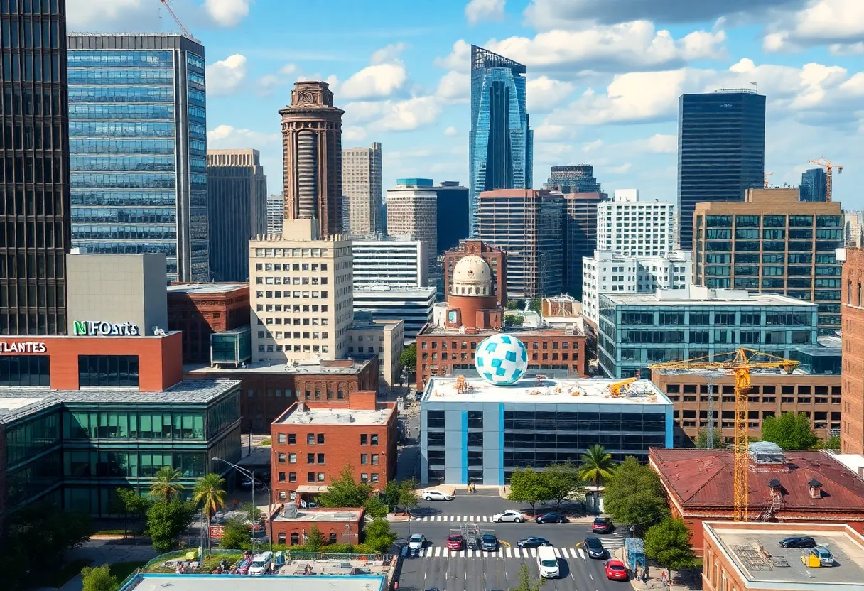 Cityscape of Atlanta showcasing its job market sectors.