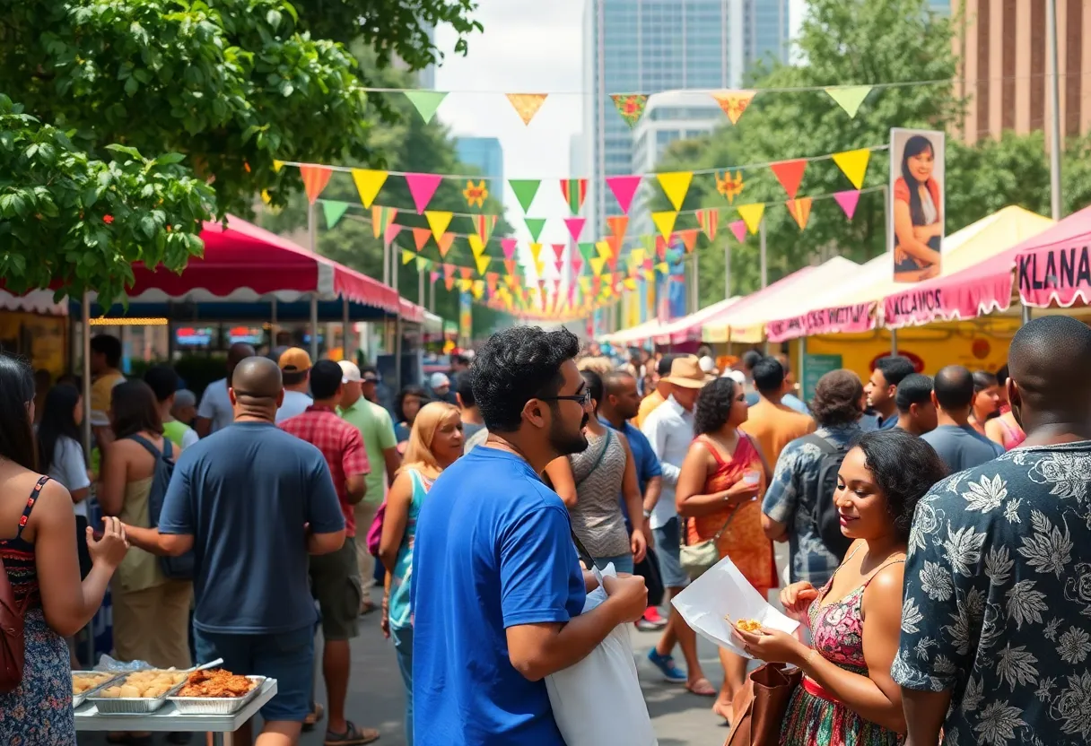 Crowd enjoying various festivals in Atlanta during Labor Day weekend
